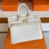 H Factory Bags Birkin Togo Creamy White Gold Hardware 25cm Full Handmade