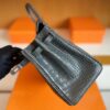 H Factory Bags Birkin Matte Alligator crocodile Graphite grey Silver Hardware 25cm Full Handmade