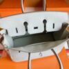 H Factory Bags Birkin Togo M4 creamy Gray Silver Hardware 25cm Full Handmade