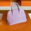 H Factory Bags mini Bolide Chevre x9 mallow purple Silver Hardware 18cm Full Handmade