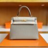 H Factory Bags Kelly Epsom M8 Light Gray Gold Hardware 25cm Full Handmade