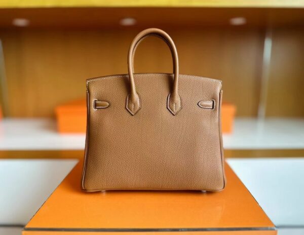 H Factory Bags Birkin Togo Golden Brown Gold Hardware 25cm Full Handmade